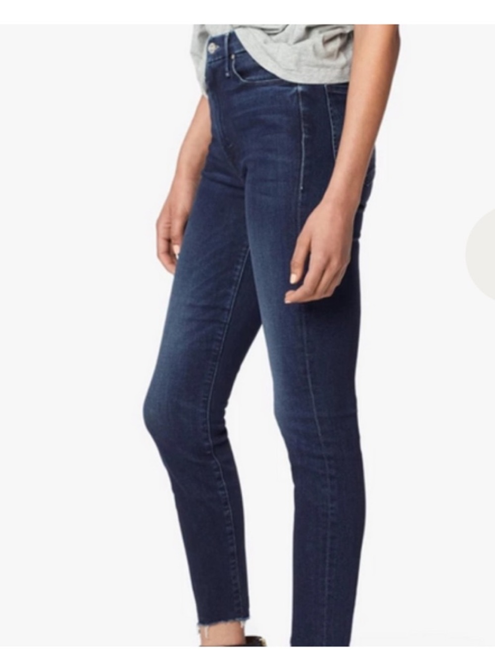 MOTHER High Waisted Looker Fray
